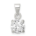 Sterling Silver CZ Pendant, 17 x 8 mm