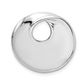 Sterling Silver Rhodium-platedCircle Slide, 22 x 22 mm