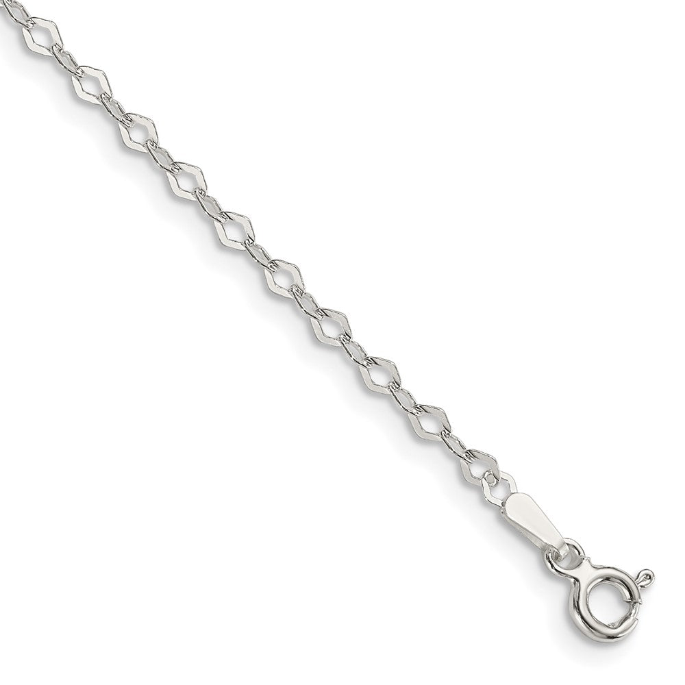 Sterling Silver 2.25mm Fancy Navette Link Chain, 7 x 2.25 mm