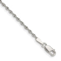 Sterling Silver 1.65mm Twisted Herringbone Chain, 7 x 1.65 mm
