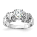 Sterling Silver CZ Ring, Size 6, 7.25 mm
