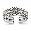 Sterling Silver Antiqued Fancy Toe Ring, 6 mm