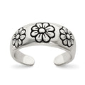 Sterling Silver Antiqued Toe Ring, 7 mm