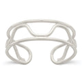 Sterling Silver Wave Toe Ring, 7 mm