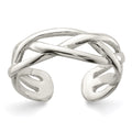 Sterling Silver Woven Toe Ring, 5 mm