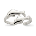 Sterling Silver Dolphin Toe Ring, 2 mm