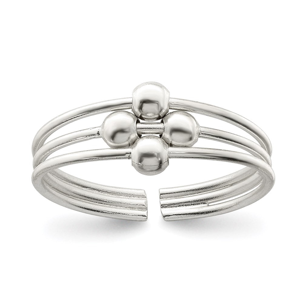 Sterling Silver Toe Ring, 3 mm, 0.91 g