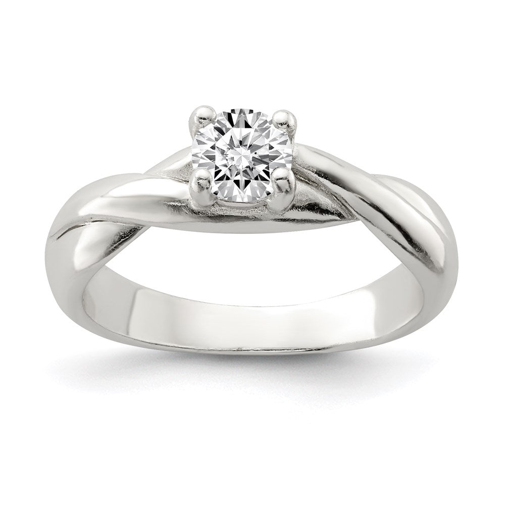 Sterling Silver CZ Ring, Size 7, 2.7 g