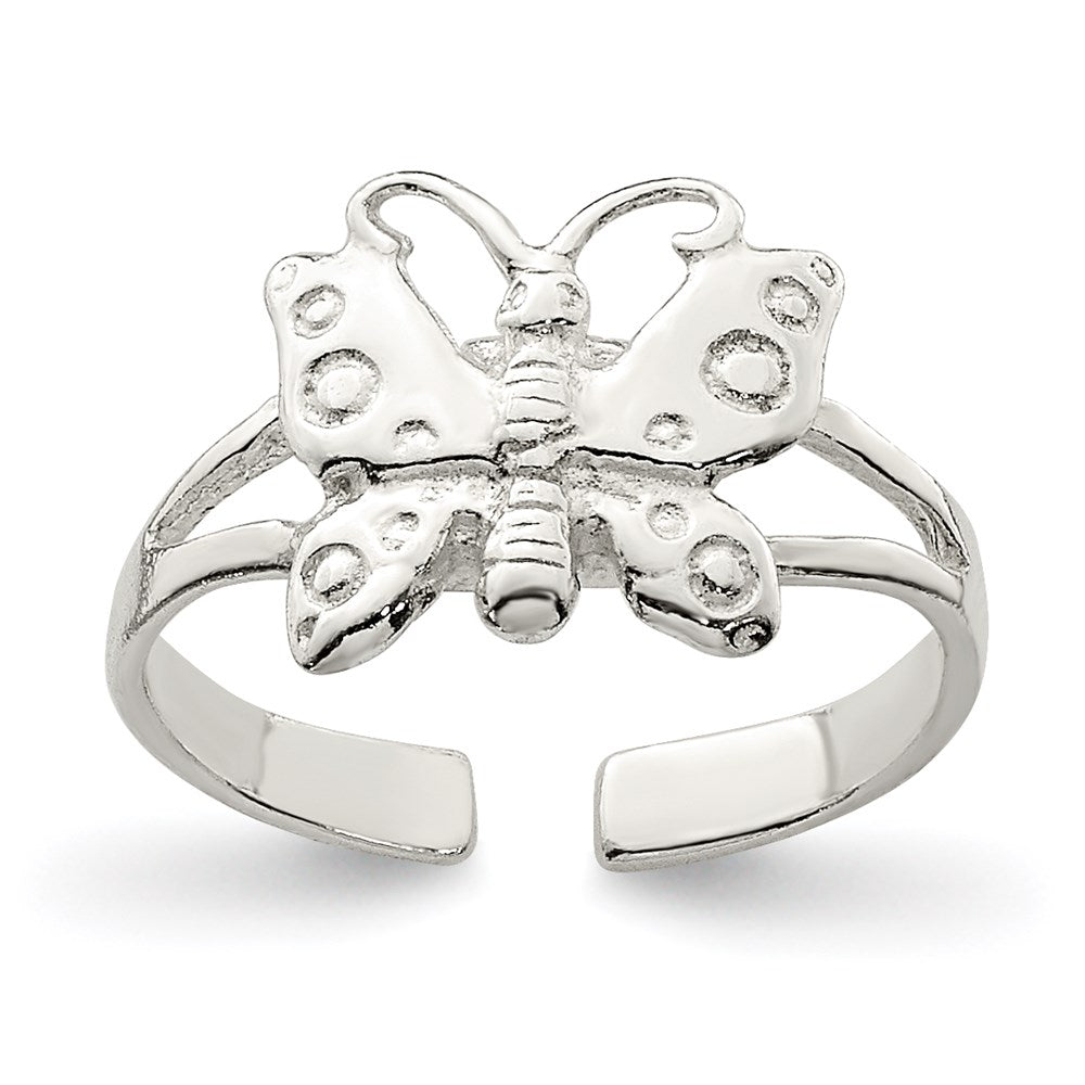 Sterling Silver Polished Fancy Toe Ring, 2 mm