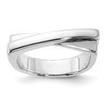 Sterling Silver Flat Top Ring, Size 8, 6 mm
