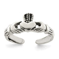Sterling Silver Claddagh Toe Ring, 2 mm