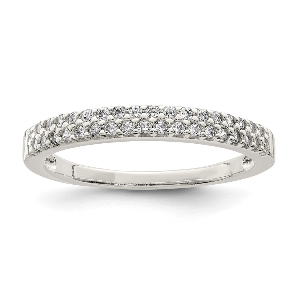 Sterling Silver CZ Ring, Size 8, 1.46 g