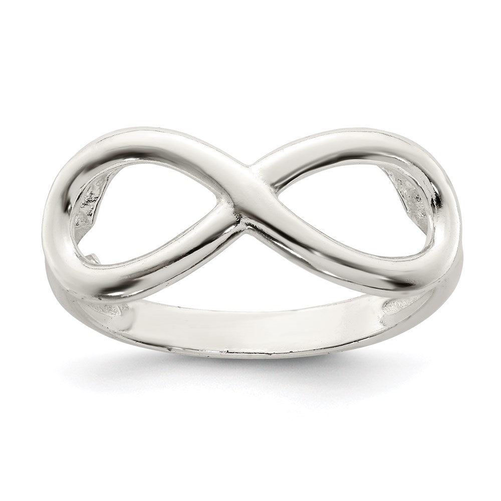 Sterling Silver Polished Infinity Ring, Size 8, 2.5 mm
