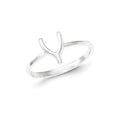 Sterling Silver Polished Wishbone Ring, Size 8
