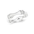 Sterling Silver Polished Bone Ring, Size 8