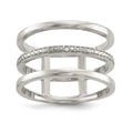 Sterling Silver Diamond Accent Ring, 0.005 ct, Size 7, 4.07 g