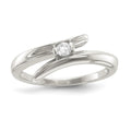 Sterling Silver CZ Ring, Size 8, 2.37 g