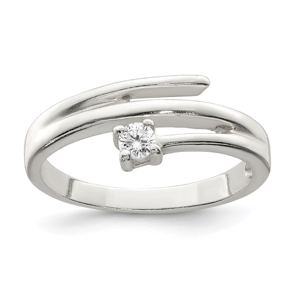 Sterling Silver CZ Ring, Size 8, 2.49 g