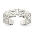 Sterling Silver Polished Butterflies Toe Ring, 6 mm