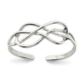 Sterling Silver Solid Toe Ring, 2 mm, 0.72 g