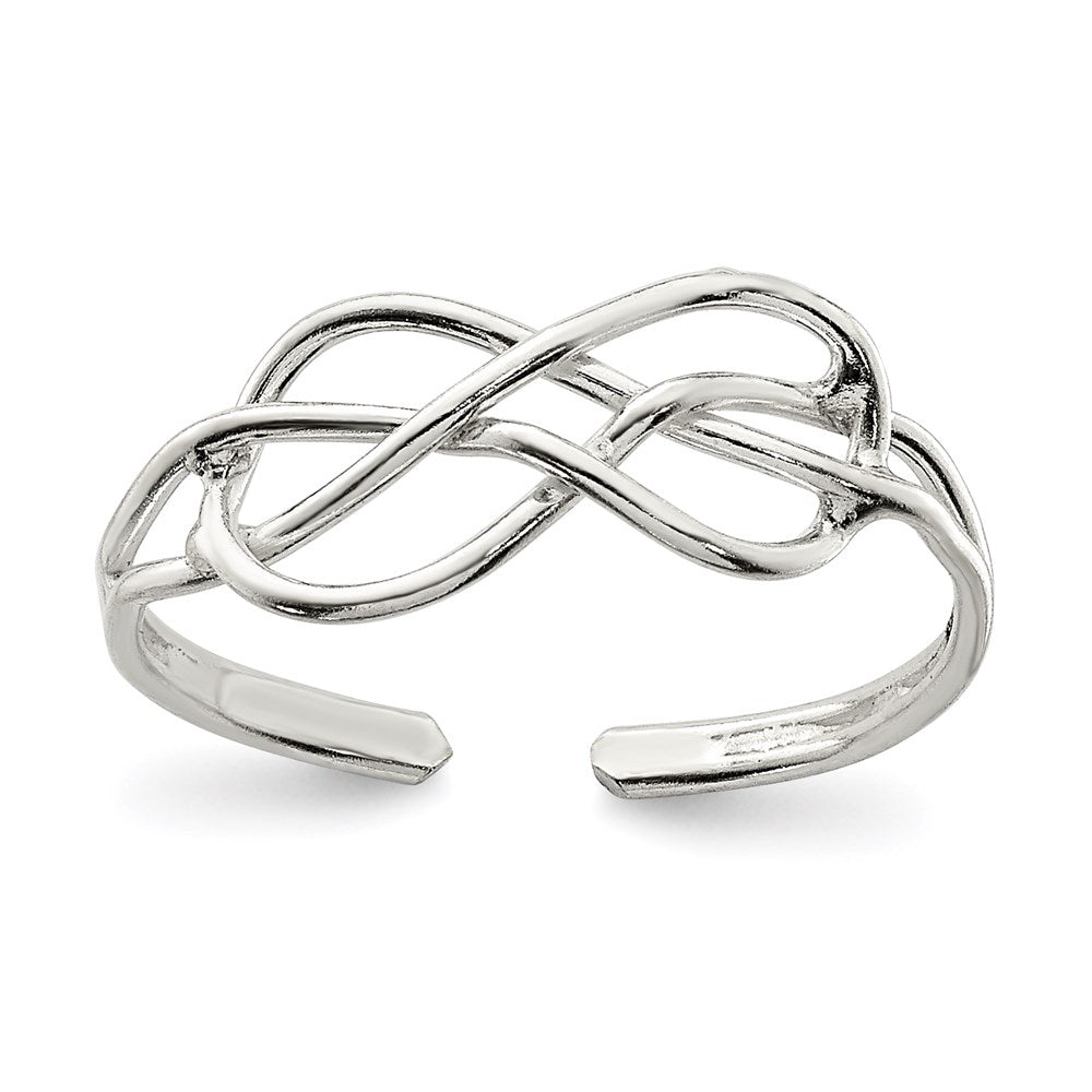 Sterling Silver Solid Toe Ring, 2 mm, 0.72 g