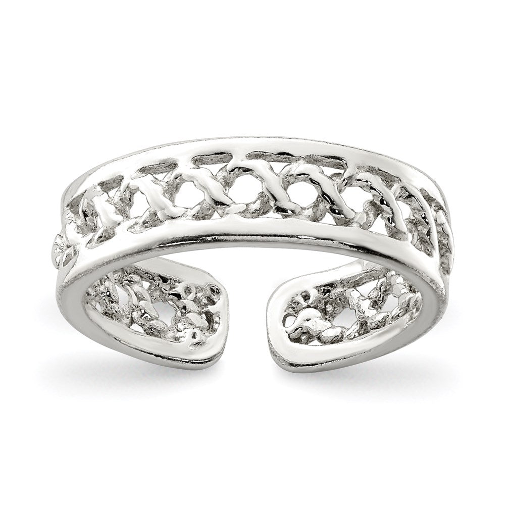 Sterling Silver Solid Toe Ring, 4 mm