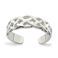 Sterling Silver Celtic Weave Toe Ring, 5 mm