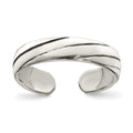 Sterling Silver Antiqued Toe Ring, 4 mm