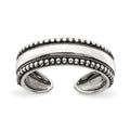 Sterling Silver Antiqued Toe Ring, 5 mm, 1.35 g