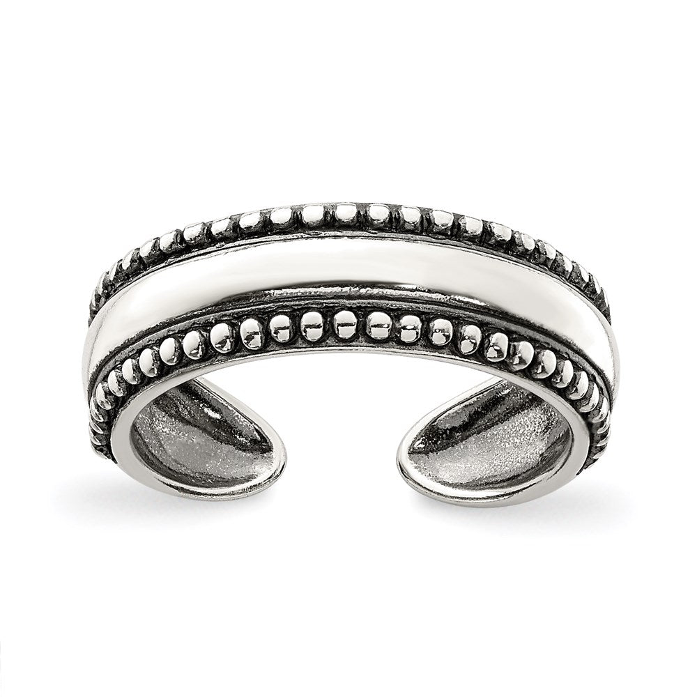 Sterling Silver Antiqued Toe Ring, 5 mm, 1.35 g
