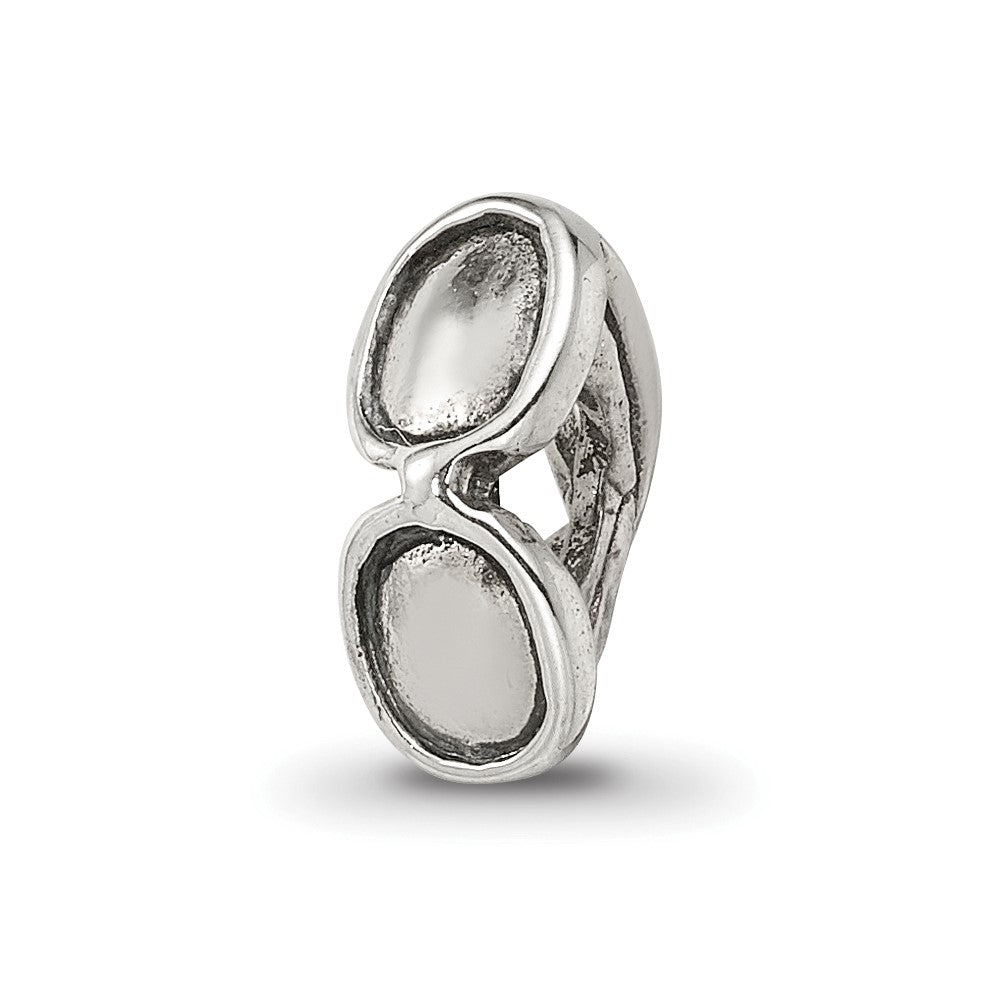 Sterling Silver Reflections Kids Sunglasses Bead, 10 x 4.55 mm