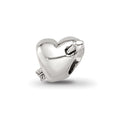 Sterling Silver Reflections Kids Heart with Arrow Bead, 6.36 x 6.36 mm