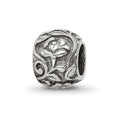 Sterling Silver Reflections Floral Bead, 8.18 x 7.27 mm, 1.35 g