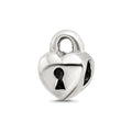 Sterling Silver Reflections Kids Heart Lock Bead, 9.09 x 6.36 mm