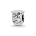 Sterling Silver Reflections Kids Happy Graduate Bead, 7.27 x 6.36 mm
