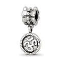 Sterling Silver Reflections Om Symbol Dangle Bead, 20.91 x 8.18 mm