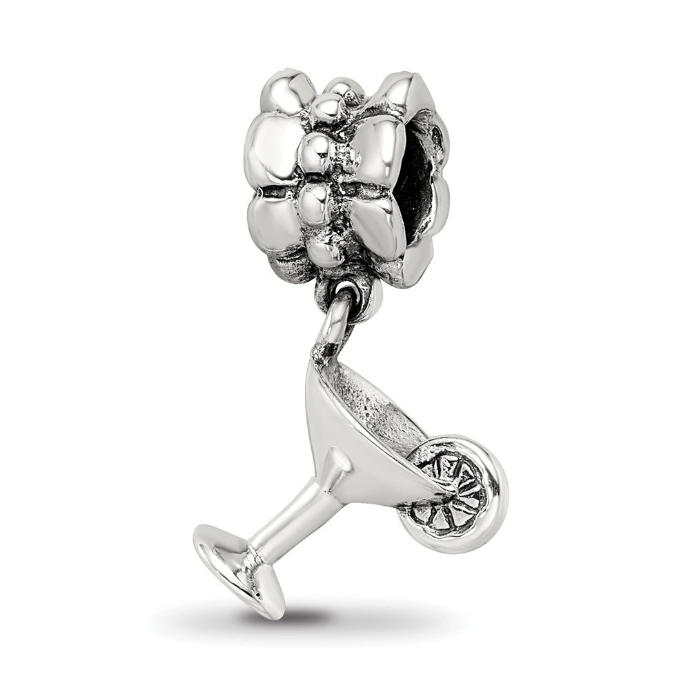 Sterling Silver Reflections Margarita Dangle Bead, 22.73 x 6.36 mm