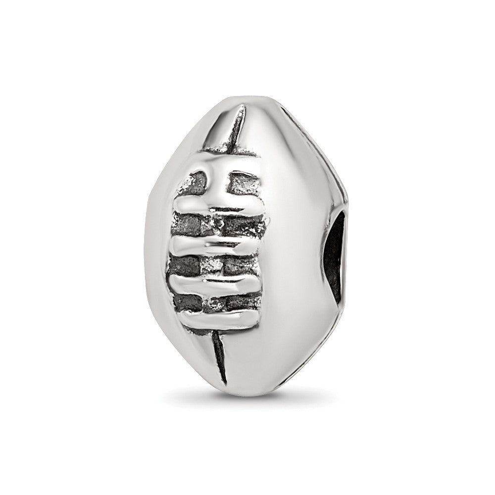 Sterling Silver Reflections Kids Football Bead, 10 x 6.36 mm