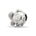 Sterling Silver Reflections Kids Fish Bead, 8.18 x 8.18 mm