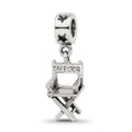 Sterling Silver Reflections Directors Chair Dangle Bead, 28.18 x 15.45 mm