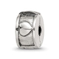 Sterling Silver Reflections Hinged Heart Clip Bead, 11.82 x 5.45 mm