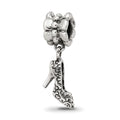 Sterling Silver Reflections High Heel Shoe Dangle Bead, 26.36 x 6.36 mm