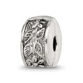Sterling Silver Reflections Hinged Floral Clip Bead, 11.82 x 5.45 mm, 2.16 g