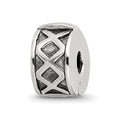 Sterling Silver Reflections Hinged X Clip Bead, 11.82 x 6.36 mm