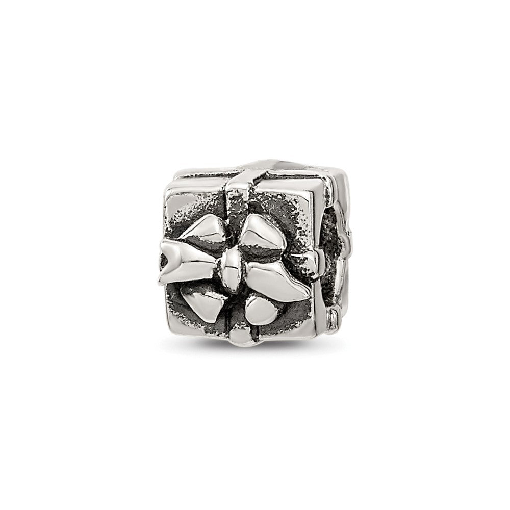 Sterling Silver Reflections Kids Present Bead, 8.18 x 5.45 mm