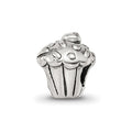 Sterling Silver Reflections Kids Cupcake Bead, 8.18 x 7.27 mm