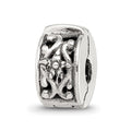 Sterling Silver Reflections Hinged Floral Clip Bead, 11.82 x 6.36 mm, 1.89 g