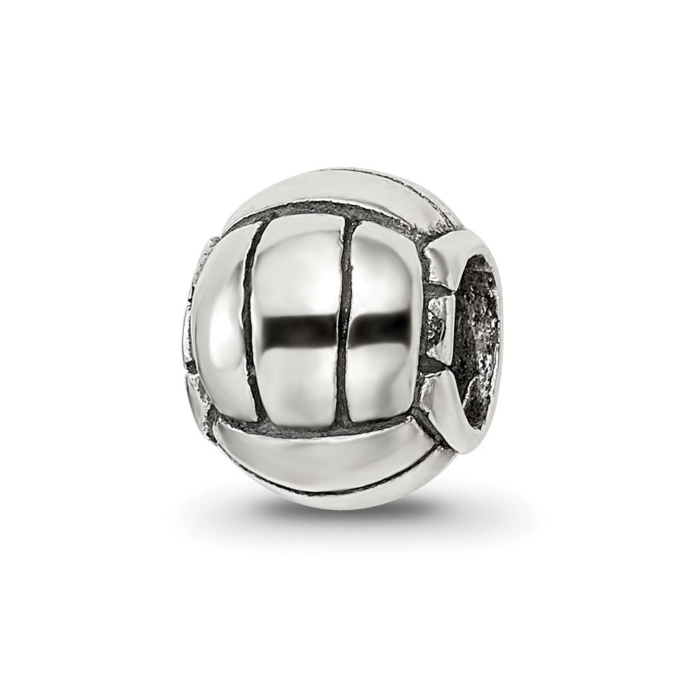 Sterling Silver Reflections Volleyball Bead, 8.18 x 7.27 mm