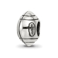 Sterling Silver Reflections Football Bead, 11.82 x 6.36 mm