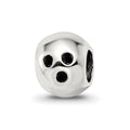 Sterling Silver Reflections Bowling Ball Bead, 8.18 x 6.36 mm